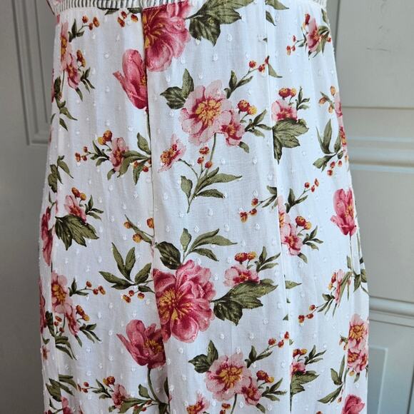🦃American Eagle Floral Jumpsuit Size 4 White Pink Floral Feminine Easter Spring - Picture 7 of 16